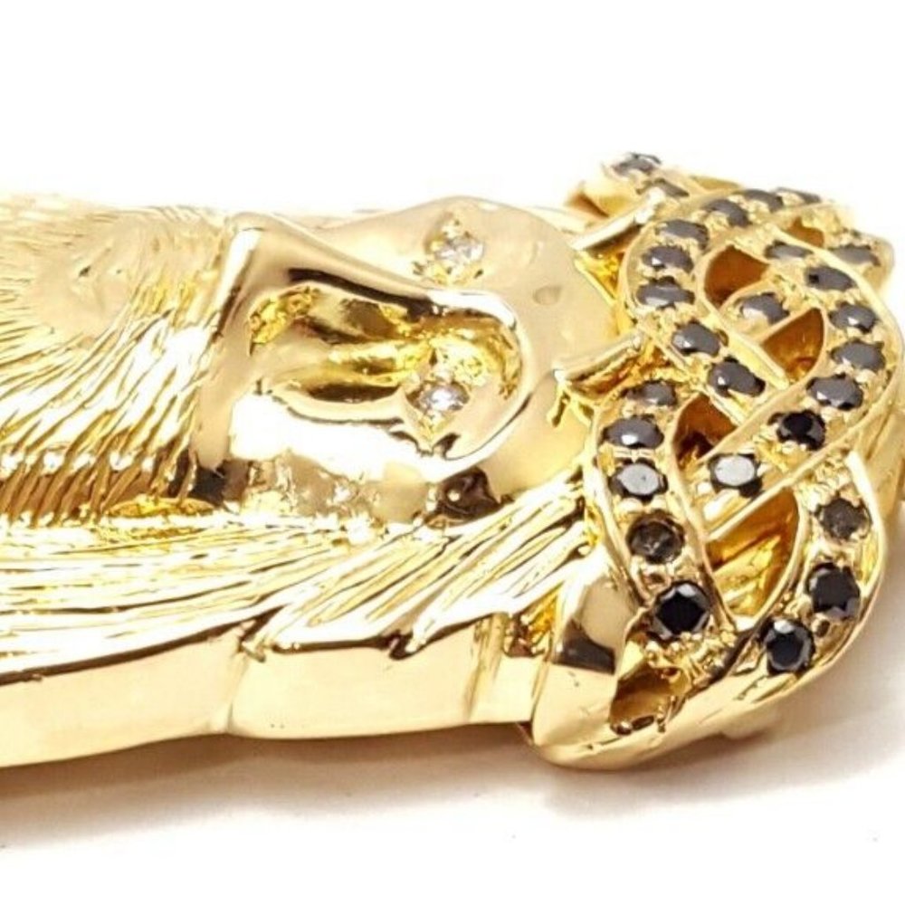 Unique 18k Solid Yellow Gold Religious Jesus Head… - image 6